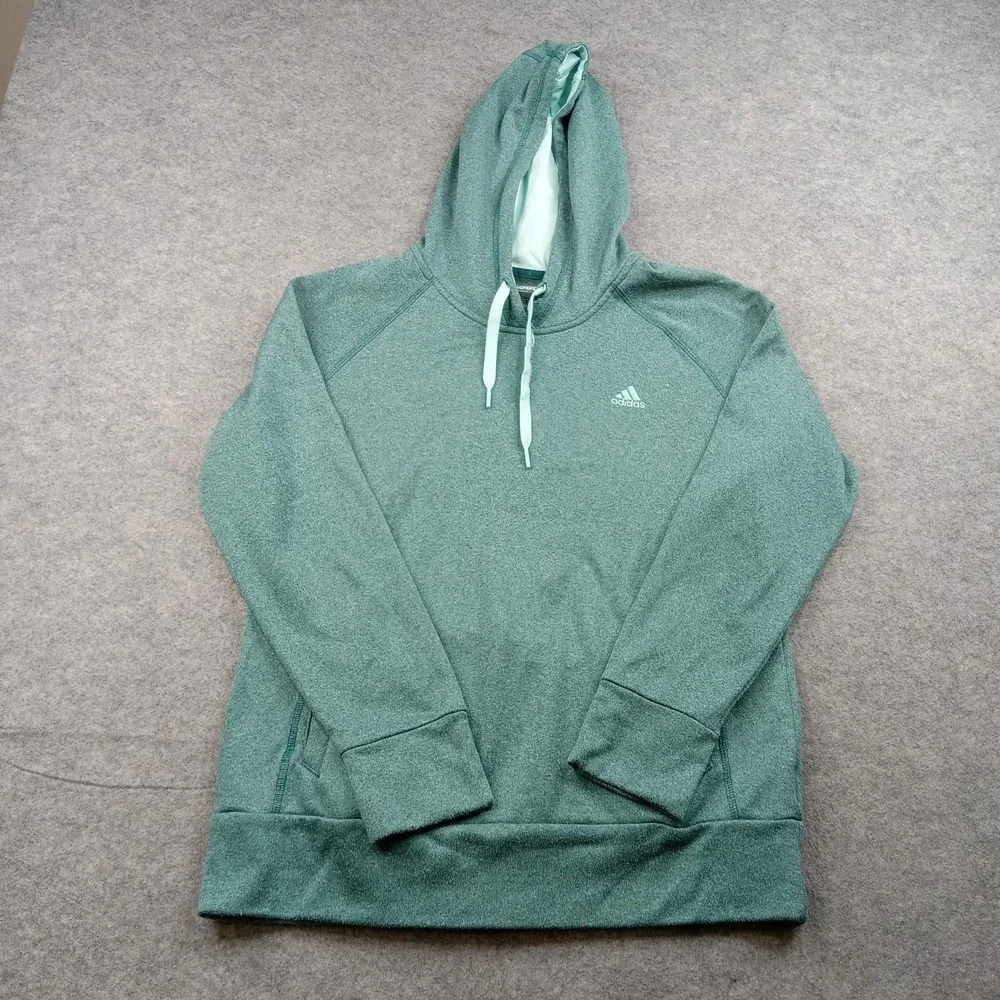 Adidas Hoodie Mens Large Ultimate Green Pullover Sweatshirt Athletic Performance